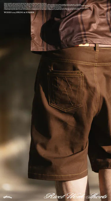 WODEN 2025 Spring & Summer 059 Rivet Work Shorts