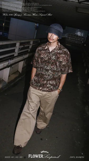 WODEN 2025 Spring & Summer 073 Flower Leopard Shirt