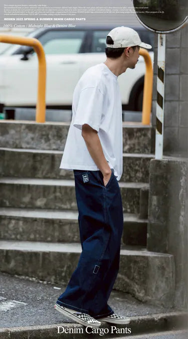 WODEN 2025 Spring & Summer 076 Denim Cargo Pants