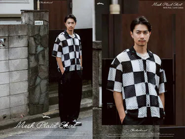 WODEN 2025 Spring & Summer Mesh Plaid Shirt