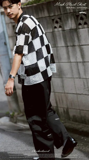 WODEN 2025 Spring & Summer Mesh Plaid Shirt