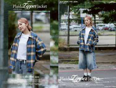WODEN 2025 Fall & Winter 001 Plaid Zipper Jacket