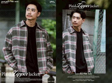 WODEN 2025 Fall & Winter 001 Plaid Zipper Jacket