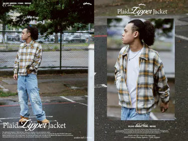 WODEN 2025 Fall & Winter 001 Plaid Zipper Jacket