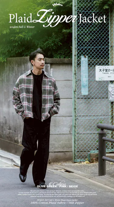 WODEN 2025 Fall & Winter 001 Plaid Zipper Jacket