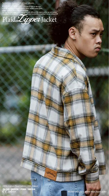 WODEN 2025 Fall & Winter 001 Plaid Zipper Jacket
