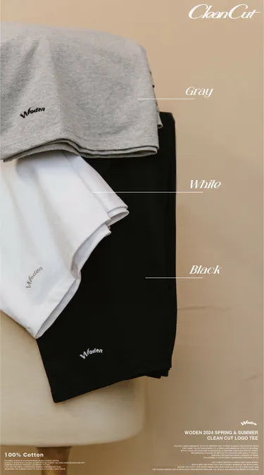 WODEN 2024 Spring & Summer 009 Clean cut LOGO Tee
