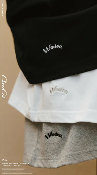 WODEN 2024 Spring & Summer 009 Clean cut LOGO Tee