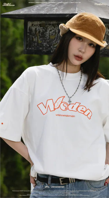 WD 25SS 070 X UD WASHED CLASSIC LOGO TEE