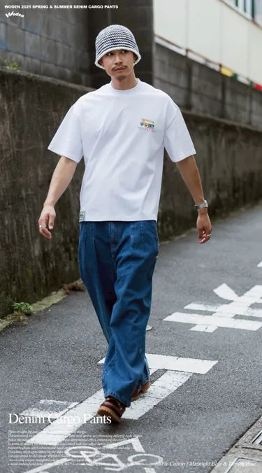 WODEN 2025 Spring & Summer 076 Denim Cargo Pants