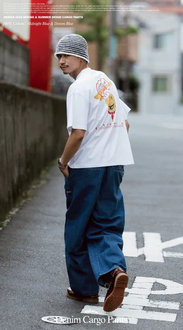 WODEN 2025 Spring & Summer 076 Denim Cargo Pants
