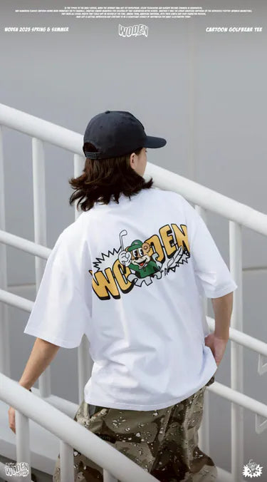 WODEN 2025 Spring & Summer 026 Cartoon Golfbear Tee