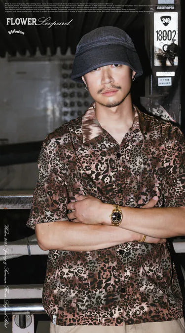 WODEN 2025 Spring & Summer 073 Flower Leopard Shirt