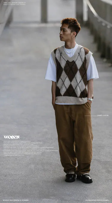 WODEN 2025 Spring & Summer 038 Doubleknee Pants (Camel)