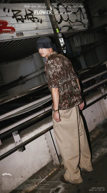 WODEN 2025 Spring & Summer 073 Flower Leopard Shirt