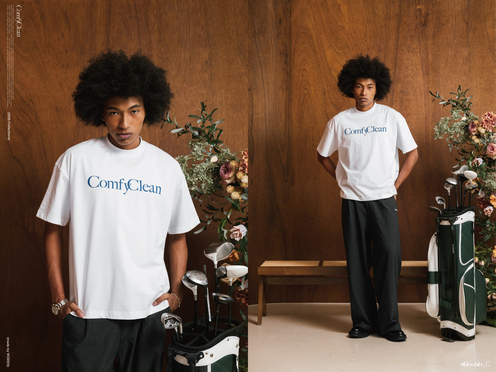 Double.C 2025 Fall & Winter ComfyClean Slogan Tee