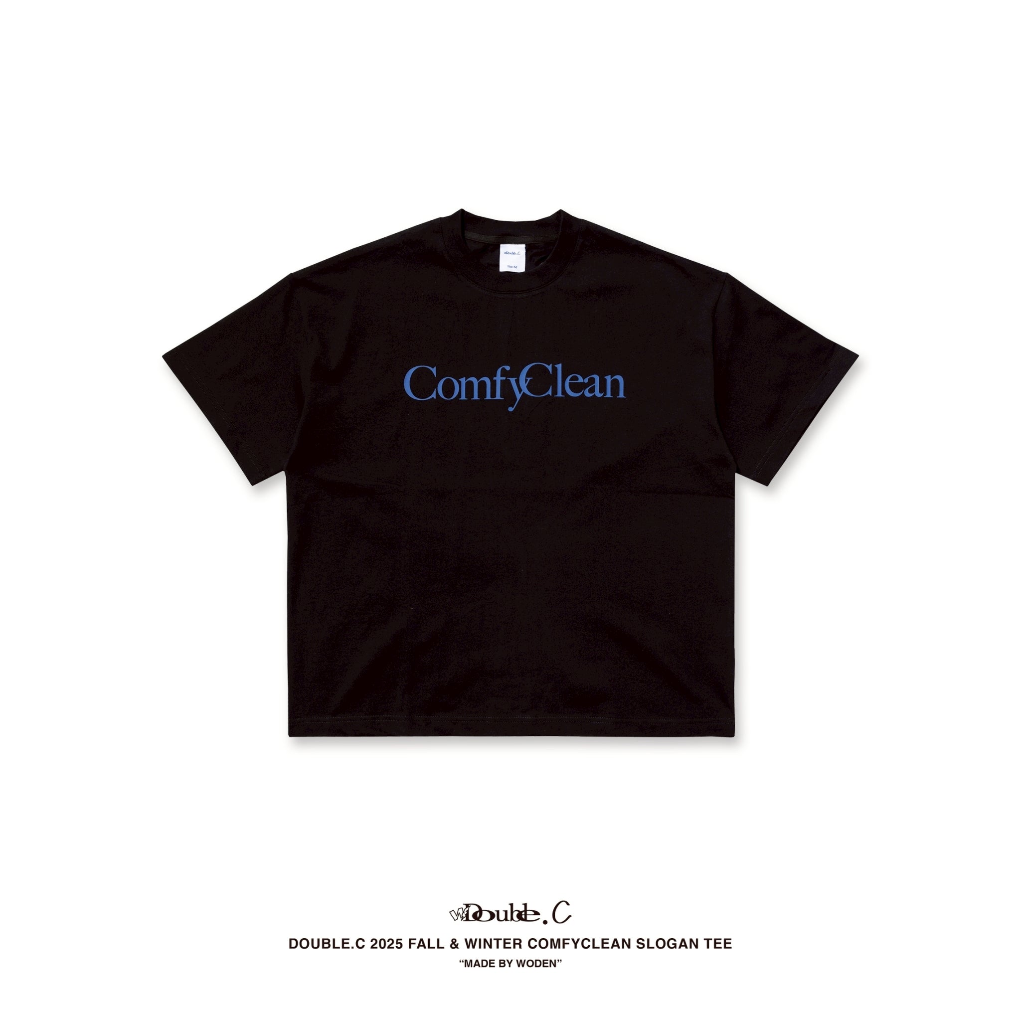 Double.C 2025 Fall & Winter ComfyClean Slogan Tee
