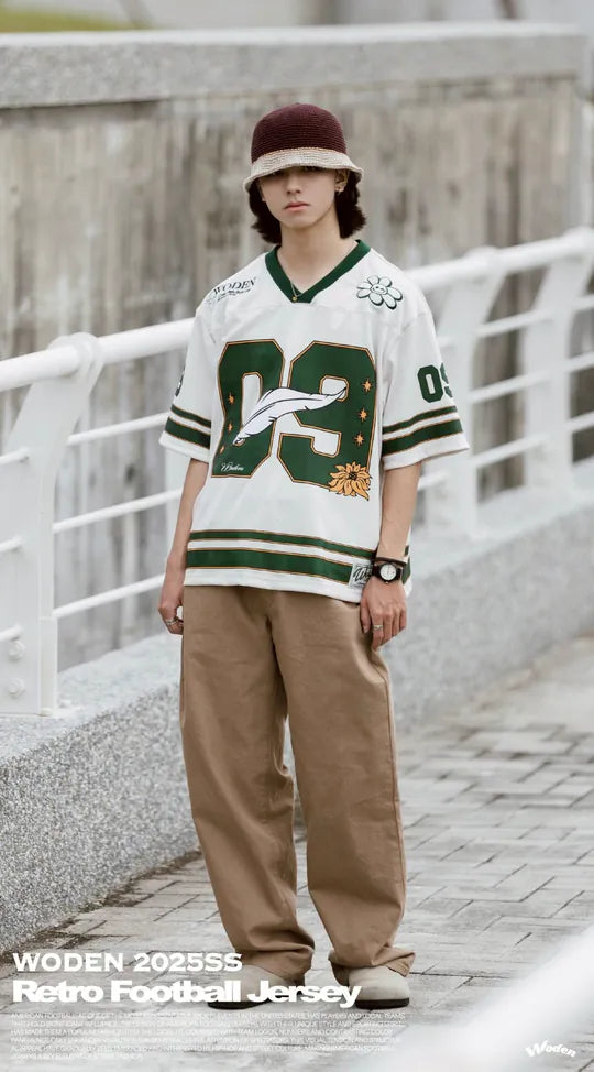 WODEN 2025 Spring & Summer 052 Retro Football Jersey
