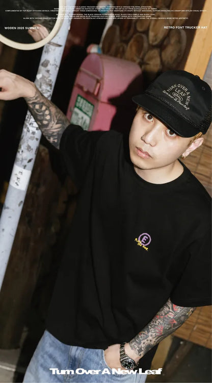WODEN 2025 Spring & Summer 053 Retro Font Trucker Hat
