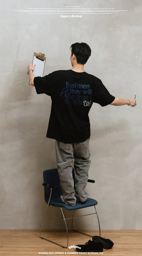 WODEN 2024 Spring & Summer 004 Trust Slogan Tee