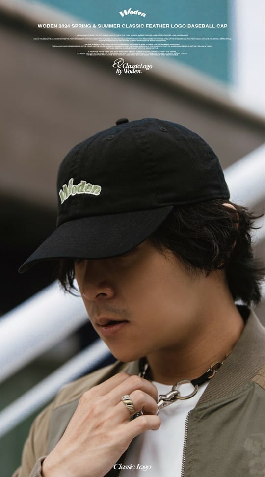 WODEN 2024 Spring & Summer 003 Classic Feather LOGO Baseball Cap