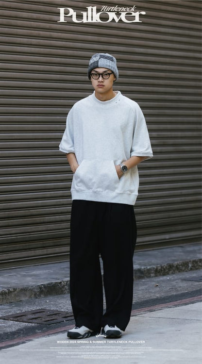 WODEN 2024 Spring & Summer 001 Turtleneck Pullover 灰色款