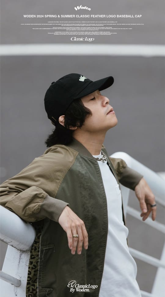 WODEN 2024 Spring & Summer 003 Classic Feather LOGO Baseball Cap