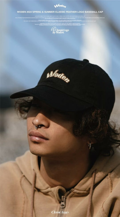 WODEN 2024 Spring & Summer 003 Classic Feather LOGO Baseball Cap