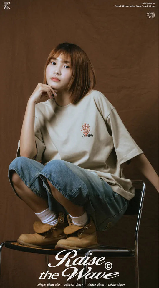 COWAVE 2025 Spring & Summer Doodle Flowers Tee