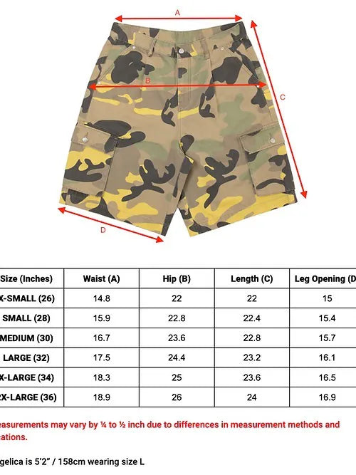 VANDY Camo Cargo Shorts