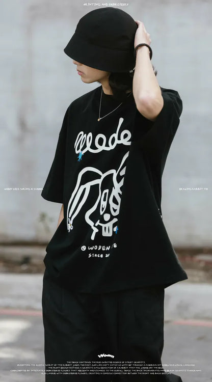 WODEN 2025 Spring & Summer 028 Drawing Rabbit Tee