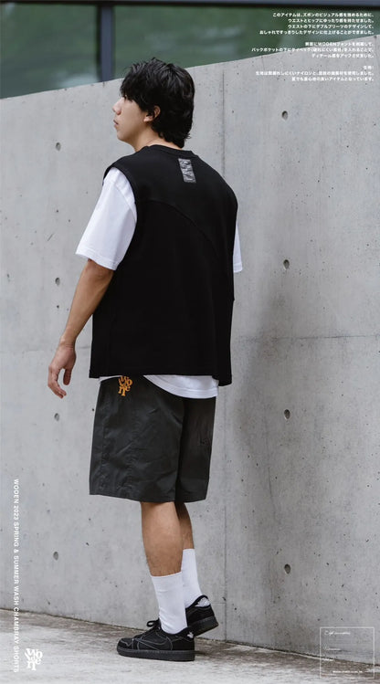 WODEN 2023 Spring & Summer Wash Chambray Shorts 黑色