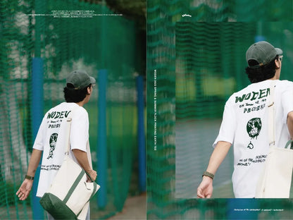 WODEN 2023 Spring & Summer 027 Flock printing earth tee 白