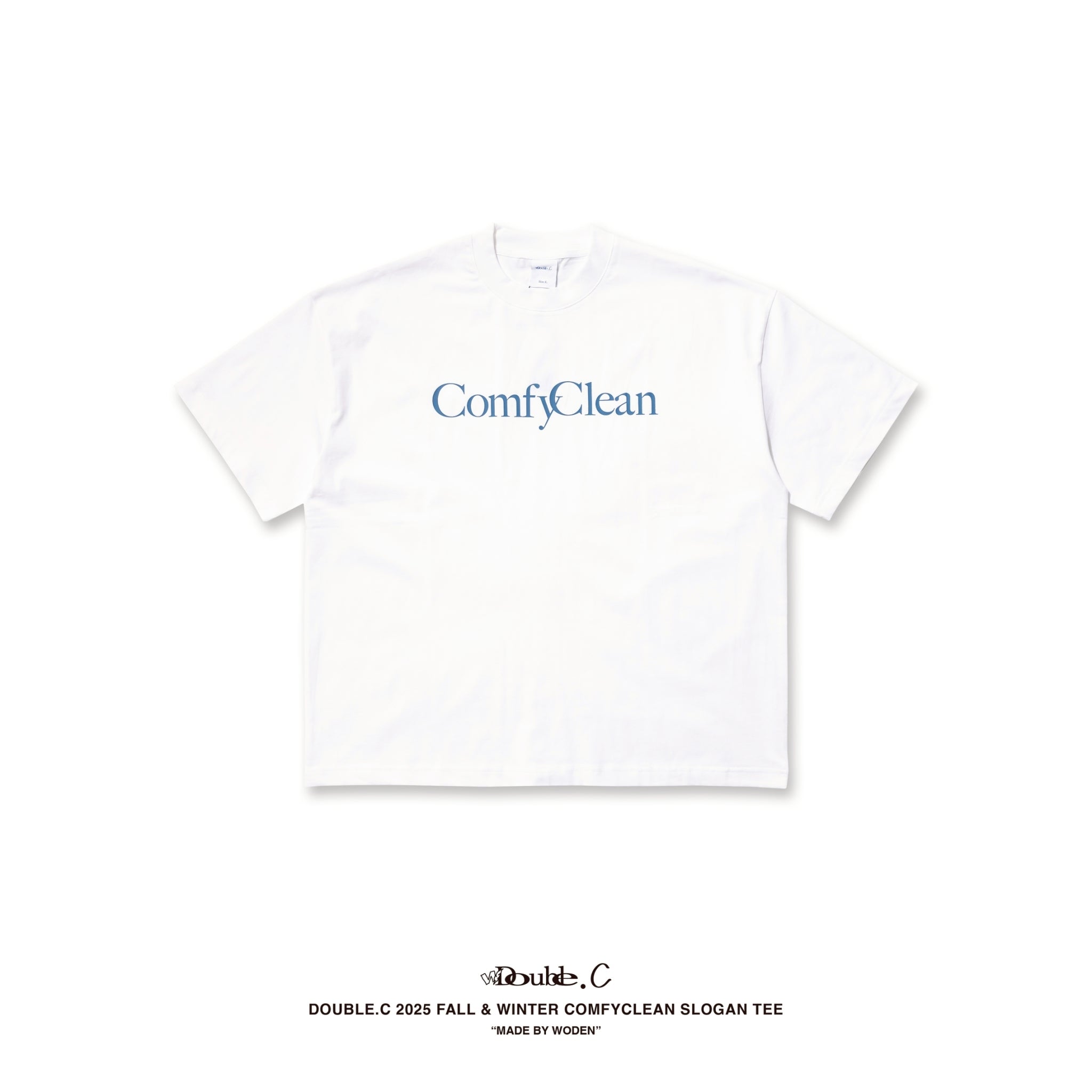 Double.C 2025 Fall & Winter ComfyClean Slogan Tee