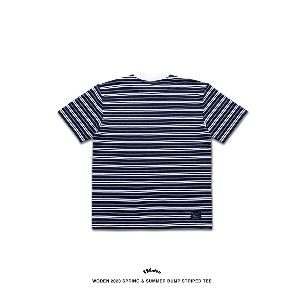 WODEN 2023 Spring & Summer 035 Bump Striped tee 藏青