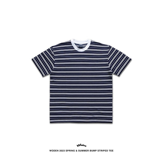 WODEN 2023 Spring & Summer 035 Bump Striped tee 藏青