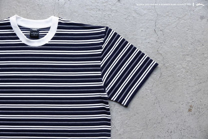 WODEN 2023 Spring & Summer 035 Bump Striped tee 藏青