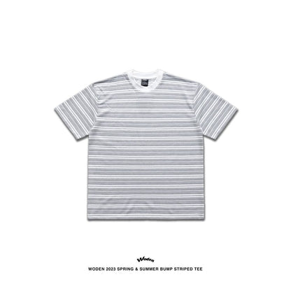 WODEN 2023 Spring & Summer 035 Bump Striped tee灰色