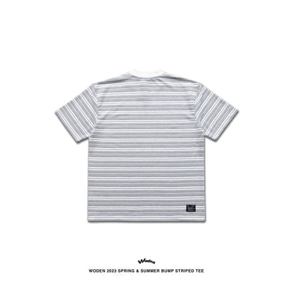 WODEN 2023 Spring & Summer 035 Bump Striped tee灰色