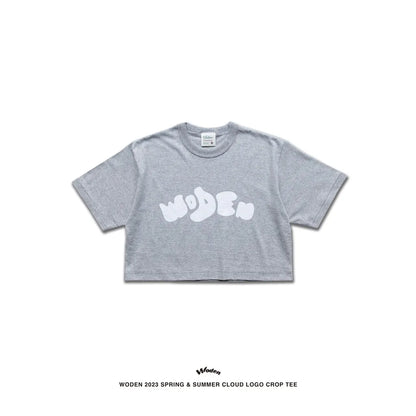 WODEN 2023 Spring & Summer 049 Cloud LOGO crop tee