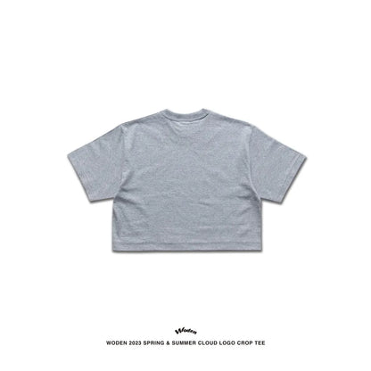 WODEN 2023 Spring & Summer 049 Cloud LOGO crop tee