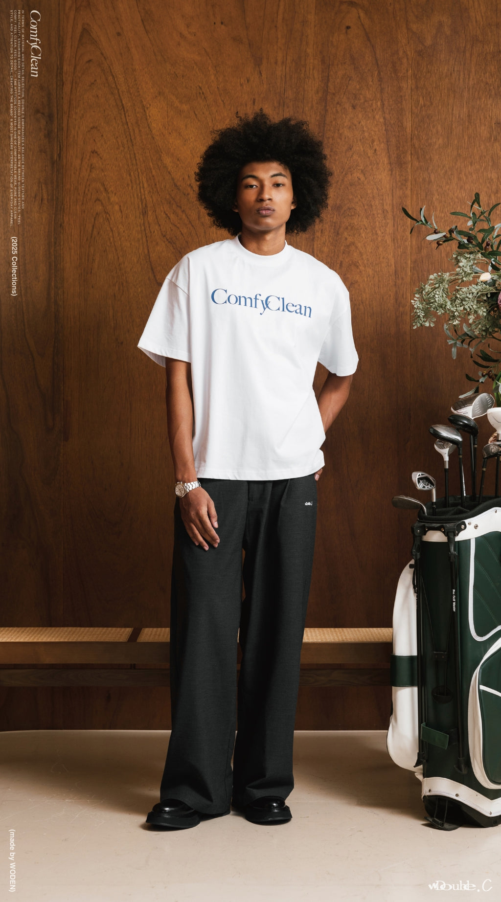 Double.C 2025 Fall & Winter ComfyClean Slogan Tee
