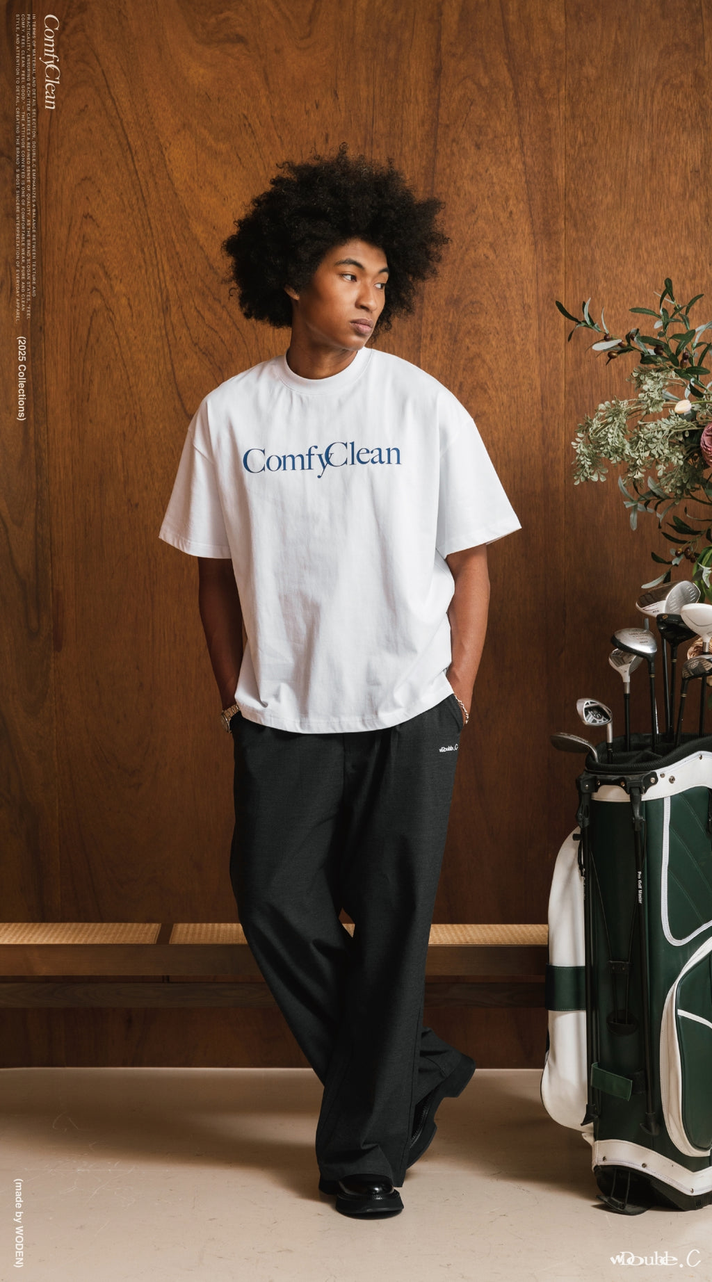 Double.C 2025 Fall & Winter ComfyClean Slogan Tee