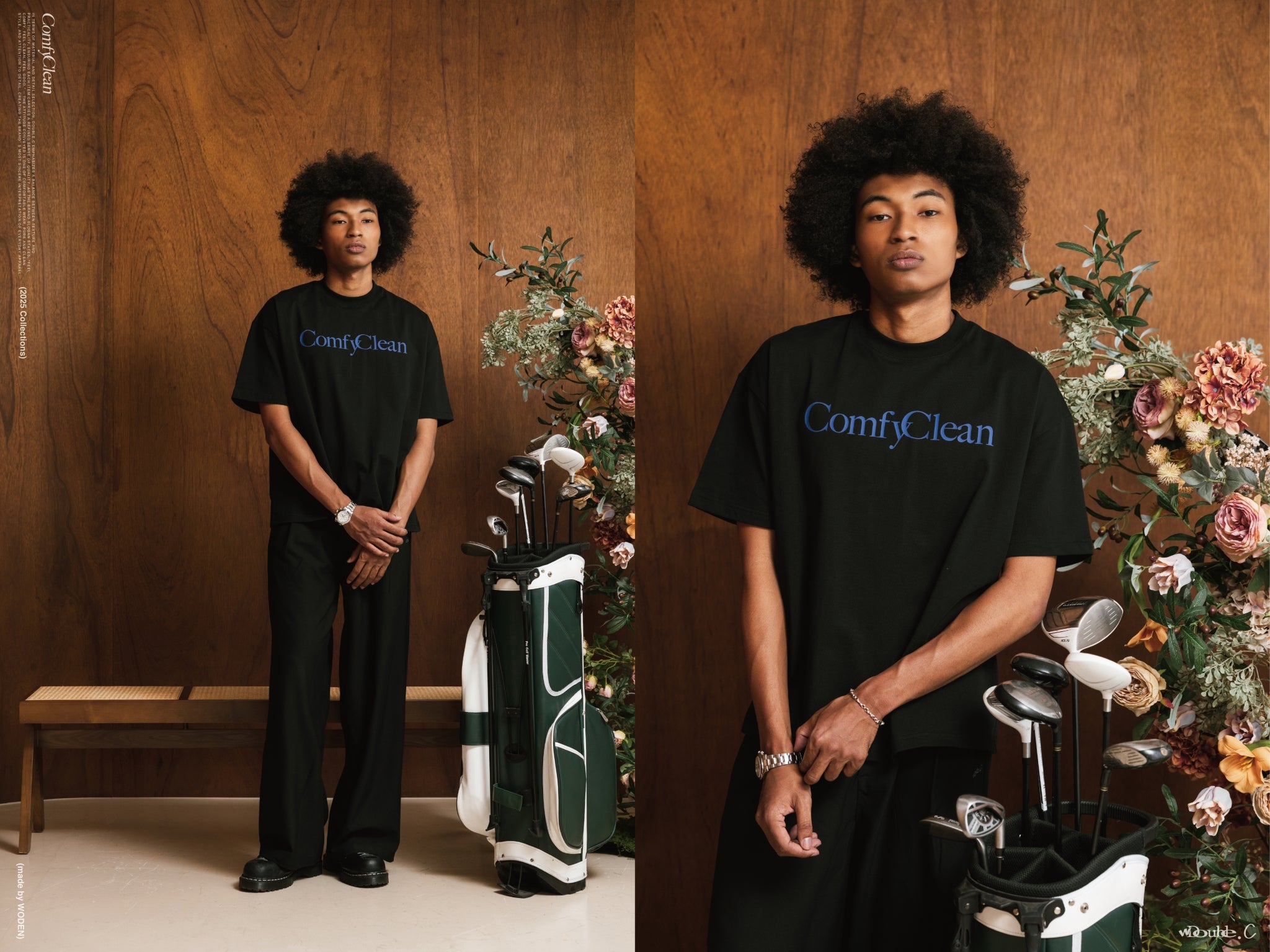 Double.C 2025 Fall & Winter ComfyClean Slogan Tee