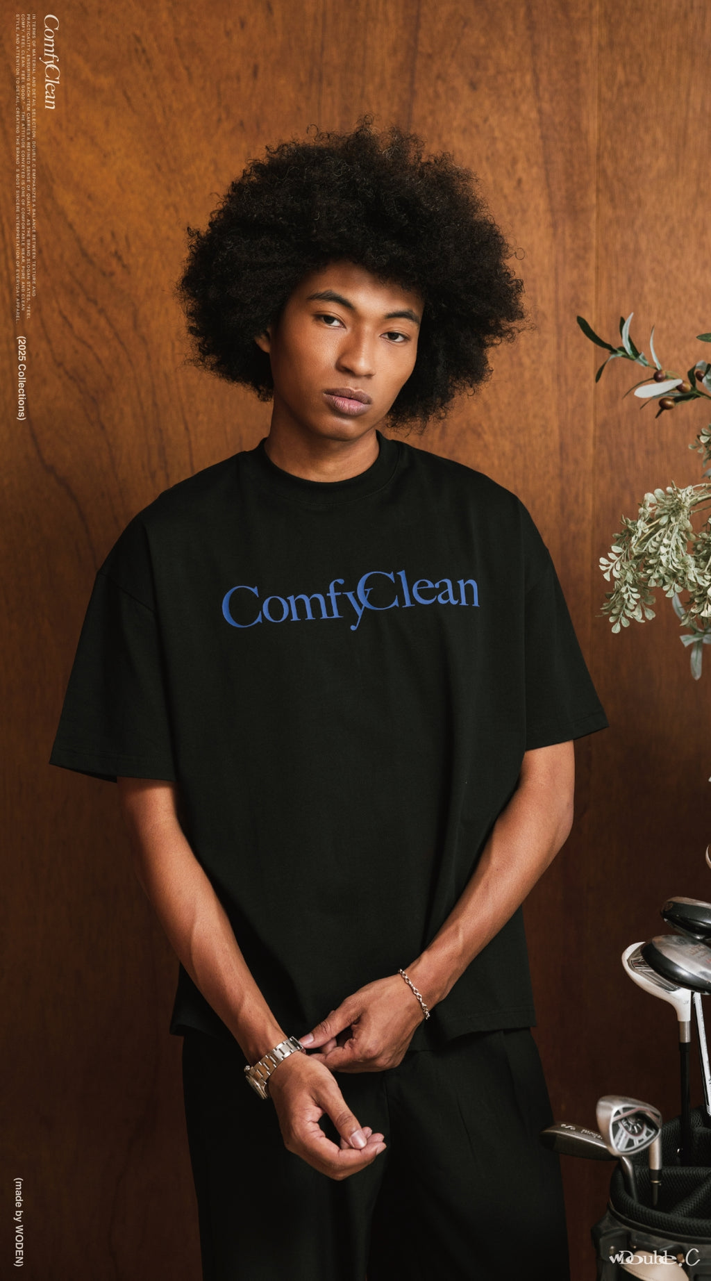 Double.C 2025 Fall & Winter ComfyClean Slogan Tee