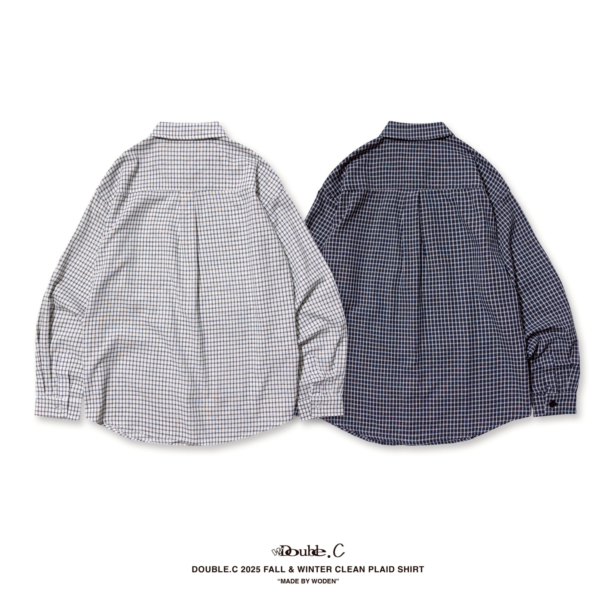 Double.C 2025 Fall & Winter Clean Plaid Shirt