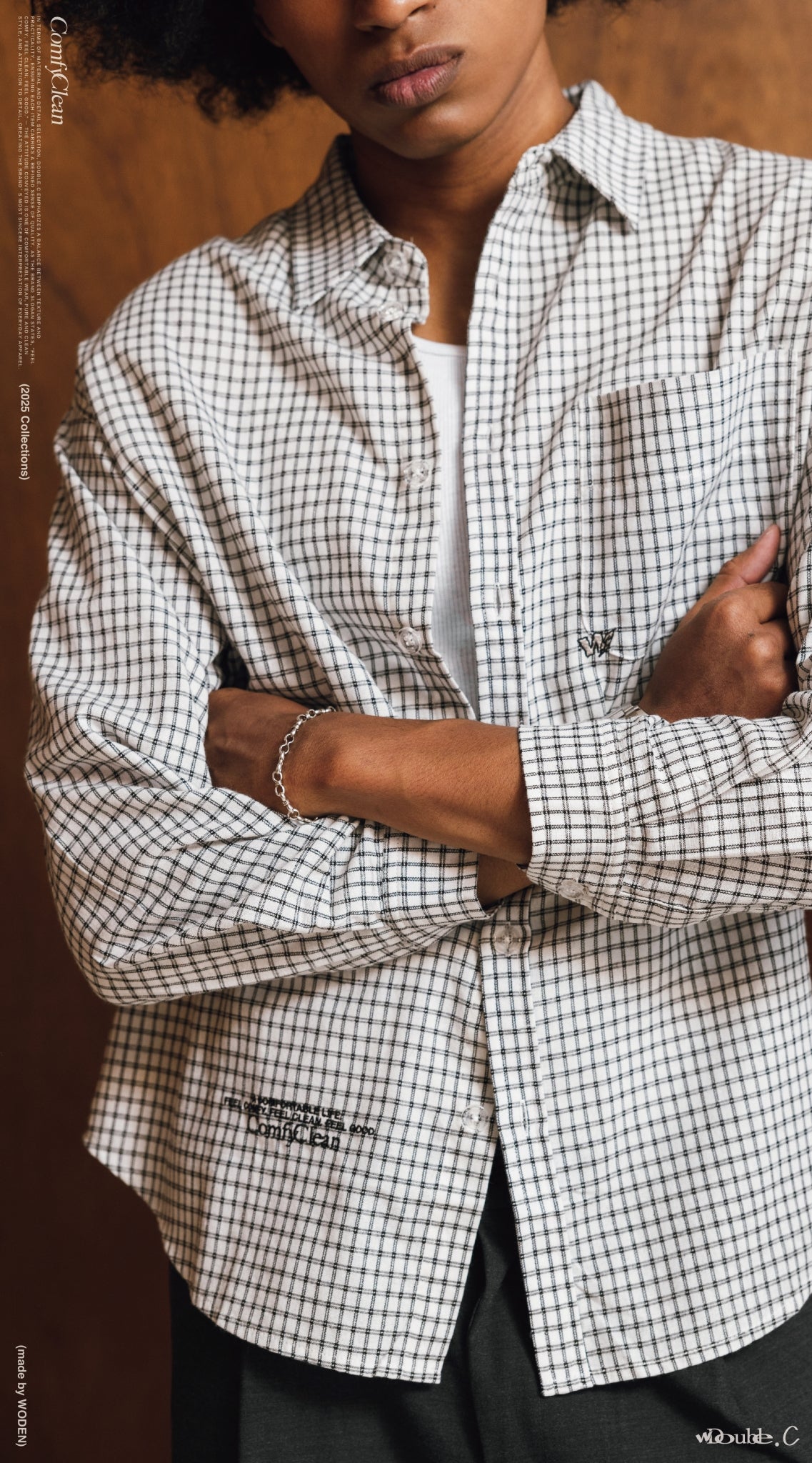 Double.C 2025 Fall & Winter Clean Plaid Shirt
