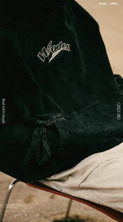 WODEN® / sense® 2023 Autumn & Winter 049 Wash LOGO Hoodie