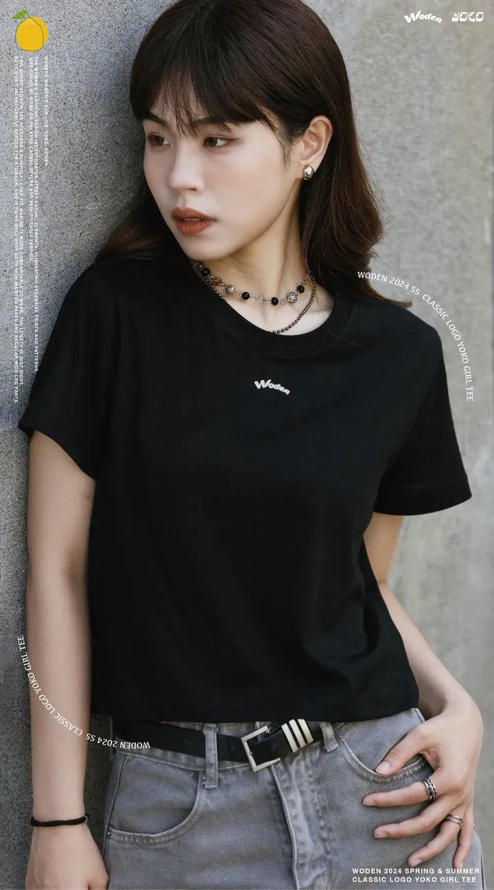 WODEN 2024 Spring & Summer 074 Classic LOGO Yoko Girl Tee