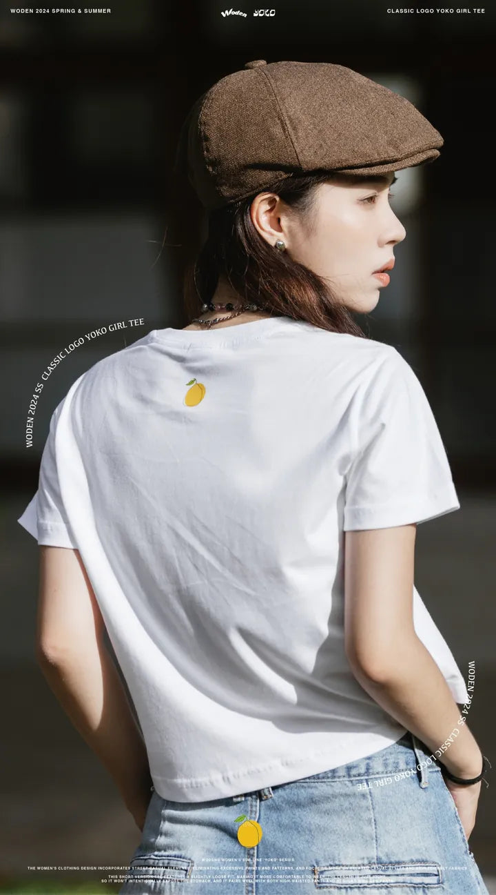 WODEN 2024 Spring & Summer 074 Classic LOGO Yoko Girl Tee